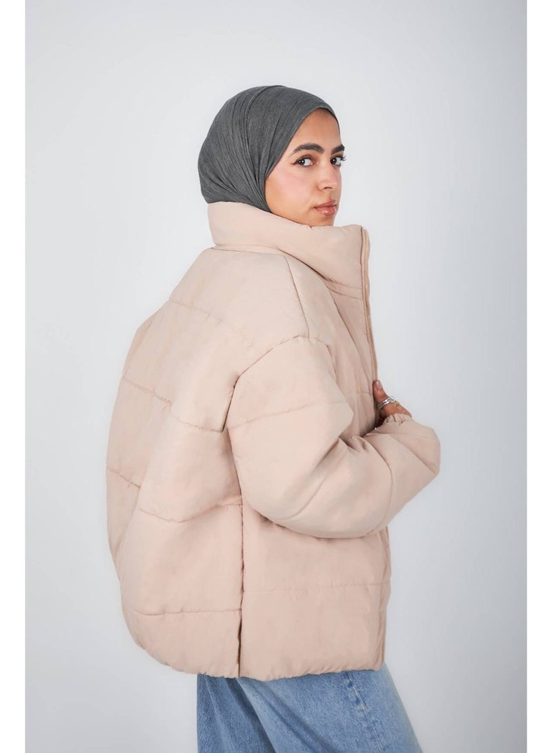 Beige Puff Jacket - Image 2